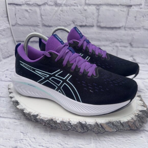 Asics Womens Gel-Excite 10 1012B418 Black Purple Running Shoes Sneakers Size 8 - Picture 2 of 12